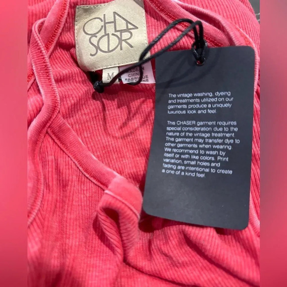NWT Chaser T Back Tank in hot pink tank (stock photo shown) MSRP $69 - Picture 4 of 5